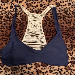 Aerie navy blue bikini top